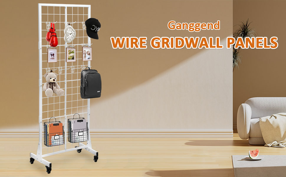 Ganggend 2' x 5.5' Gridwall Panel Display Stand, Grid Wall