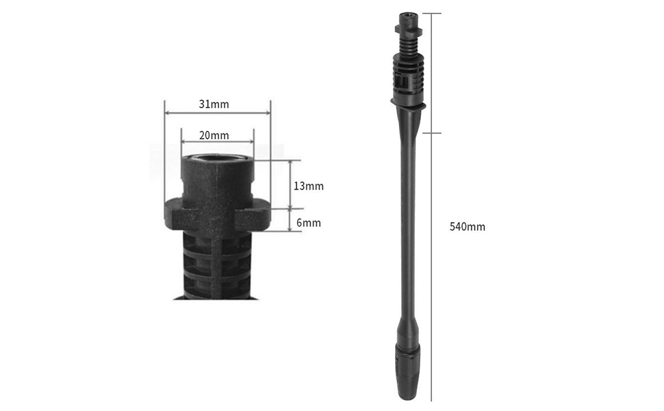 ECVV High Pressure Car Washer Spray Nozzle Car Turbo Extension Nozzle
