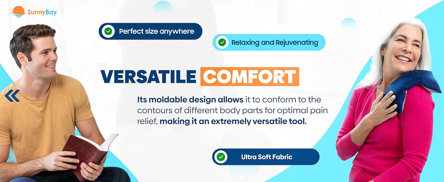 Perfect size anywhere, relaxing and rejuvenating, moldable design contours body optimal