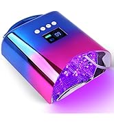 BOMOQING Cordless UV Nail Lamp, 96W Rechargeable UV Light for Gel Nails with Automatic Sensor & 4...