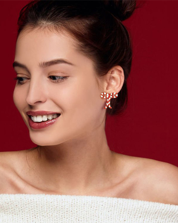 Christmas candy earrings