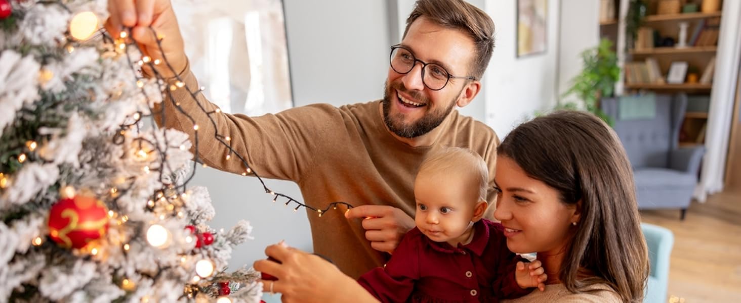 UL certified 100 count LED light strand with brown SPT-1 wire and warm white 5mm LEDs