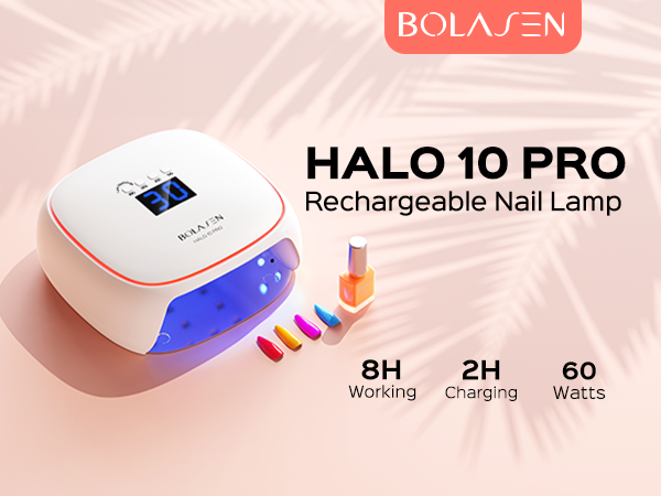 BOLASEN HALO 10 PRO ネイルアート用品セット Amazon.com: BOLASEN Cordless Rechargeable UV LED Nail Lamp