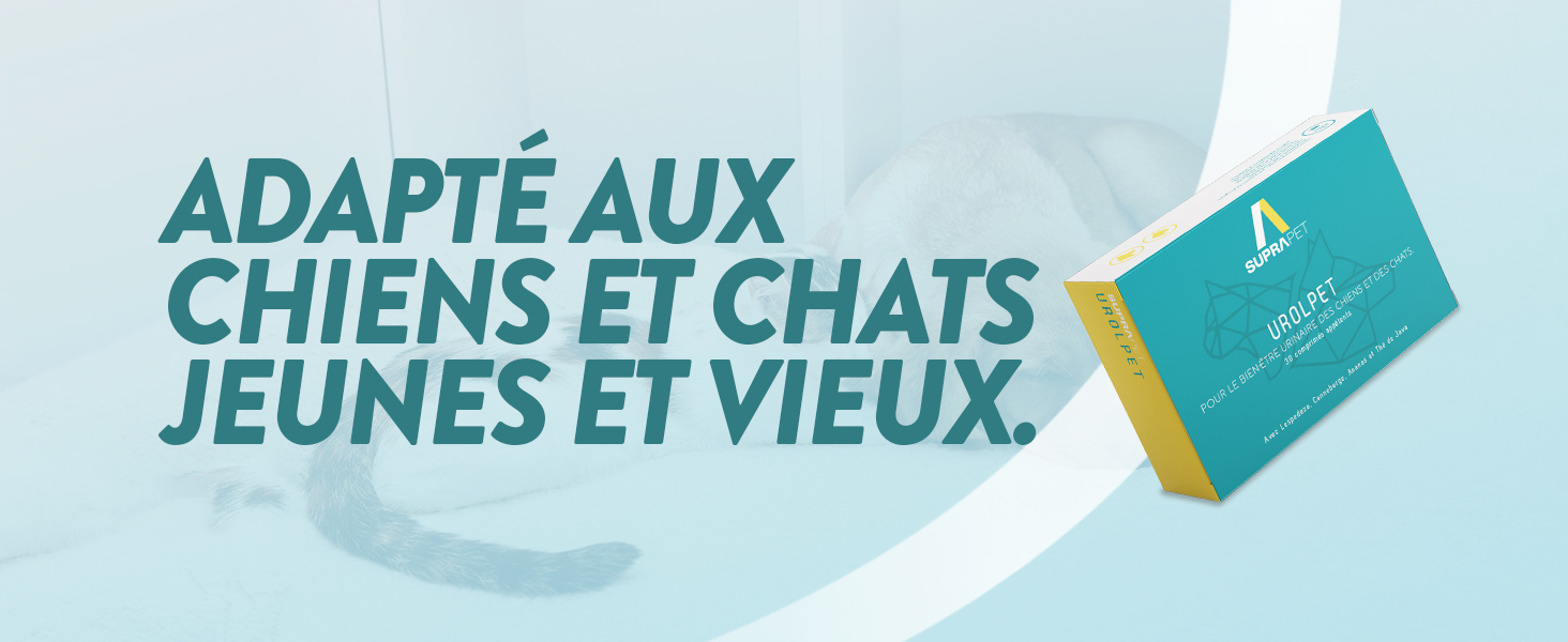 Suprapet Urolpet Chiens et Chats Bienêtre des voies urinaires 30 comprimés de 1000mg Aliment