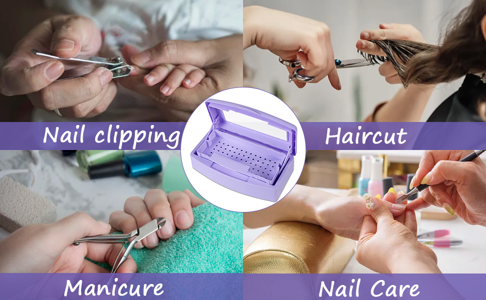 Gusnilo Nail Tool Sterilizer Box barbicide Disinfectant Jar