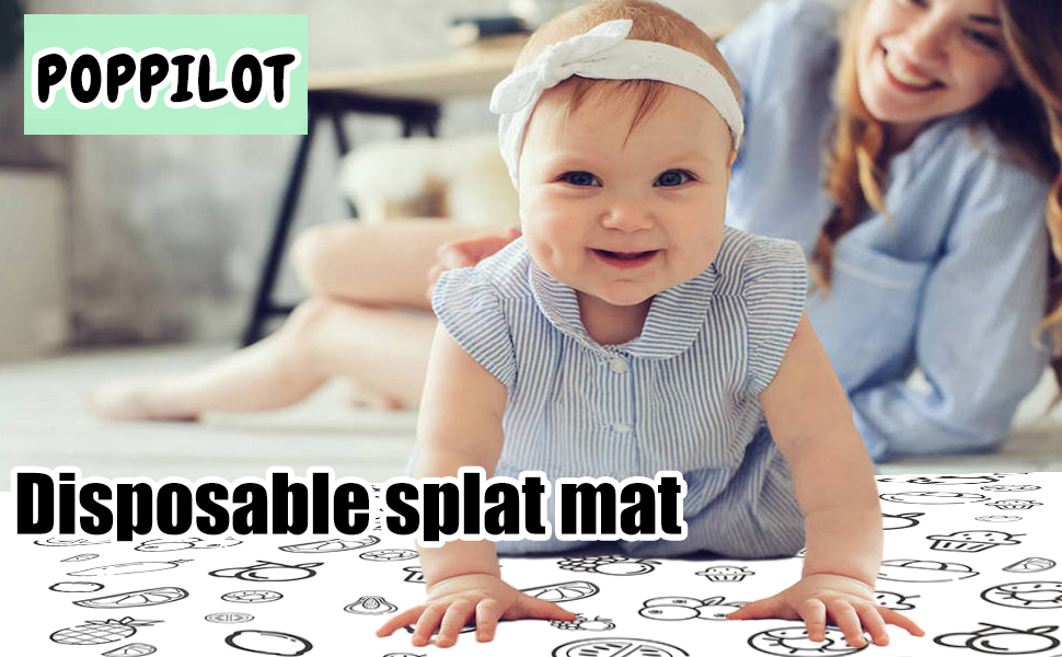 Disposable Baby Splat Mat for Under High Chair Degradable