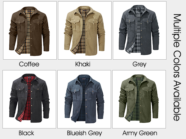 flannel shirt jacket for men