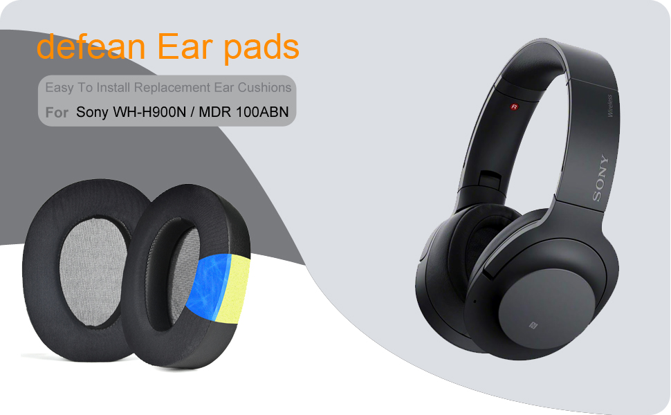 Replacement Ear pads for Sony WH-H900N (h.Ear on 2 Wireless) & MDR 100ABN (h.Ear on Wireless)