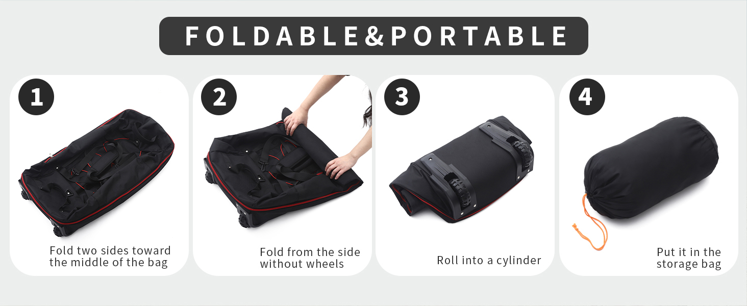 Steps for folding a stylish travel bag