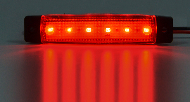 3.8inch 6led side marker light red