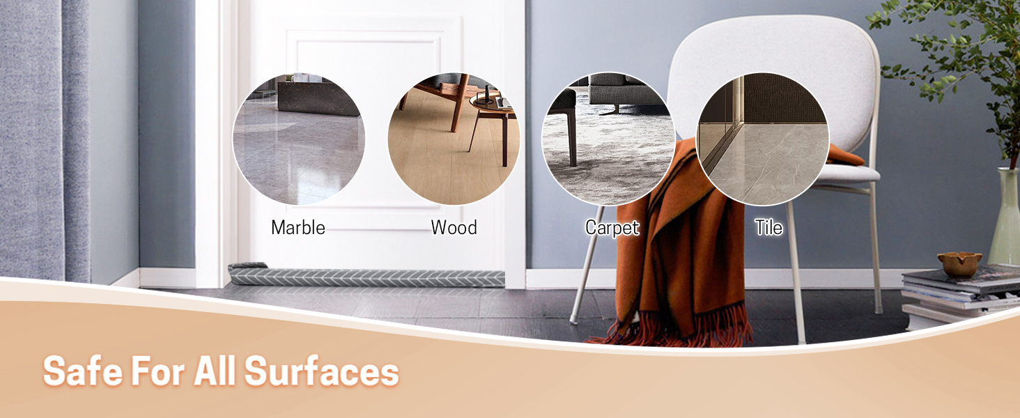 VISEMAN Twin Door Draft Stopper Guard, Door Noise Blocker