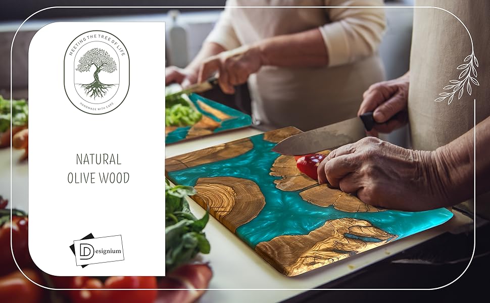 resin cutting bosrd olive wood