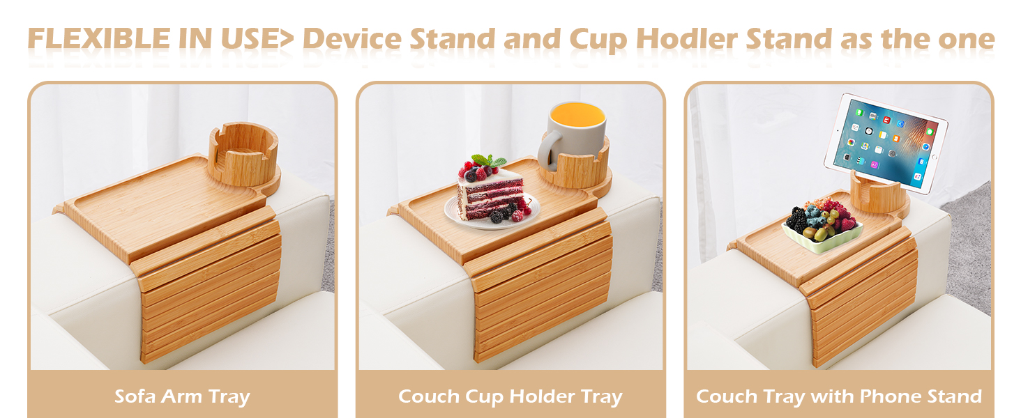 couch cup holder tray