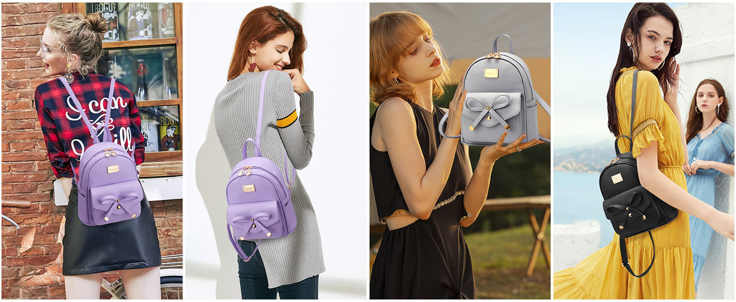 kleiner grüner Rucksack kleiner Rucksack Handtasche Rucksack für Frauen Mini-Rucksack Damen Büchertaschen Mochilas