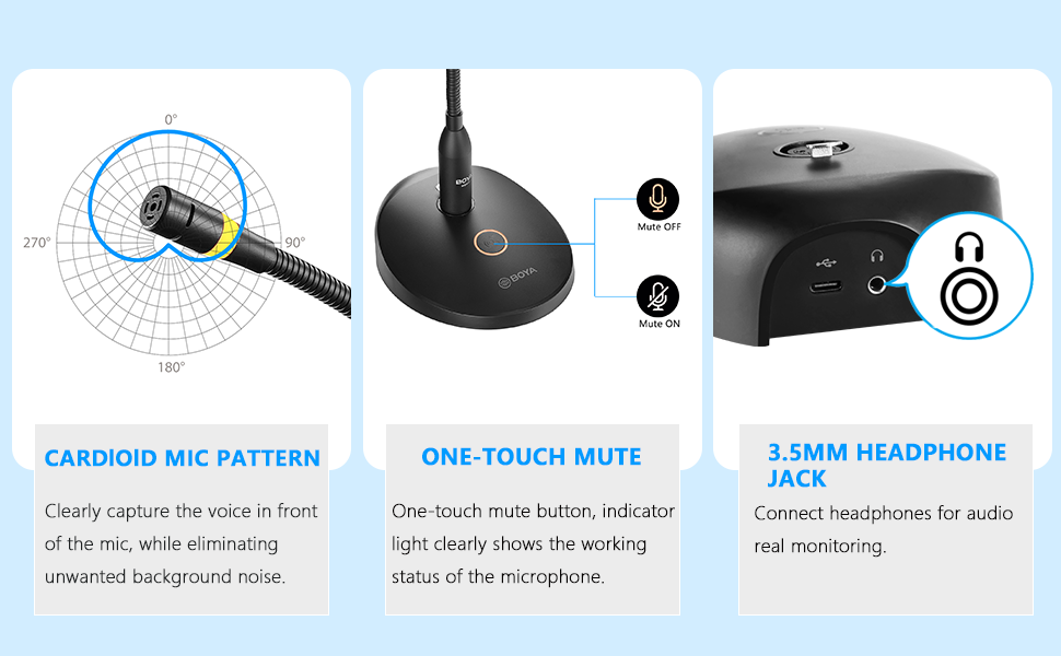 Desktop Gooseneck USB Condenser Microphone