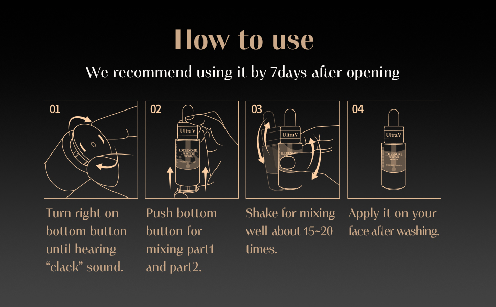 Amazon.com: Ultra V Idebenone Prestige Ampoule, 4 Vials Set, Anti