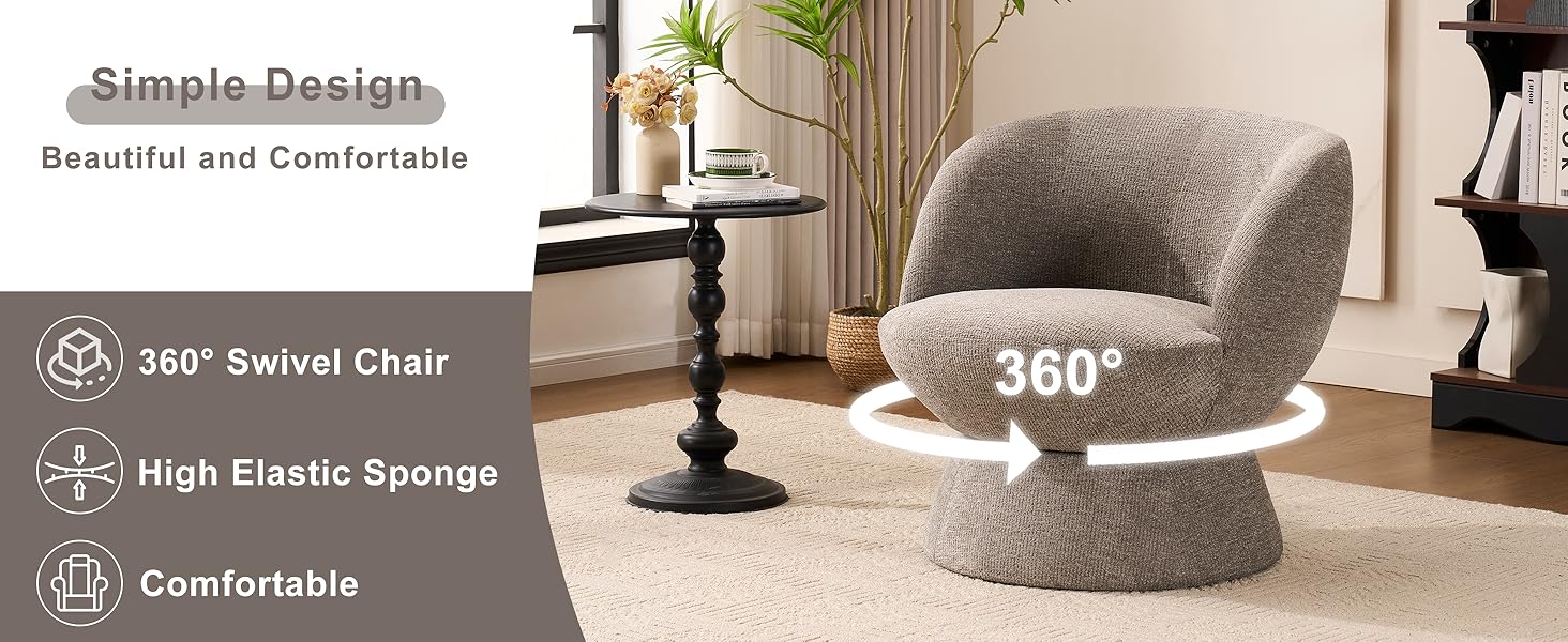 small swivel accent chair