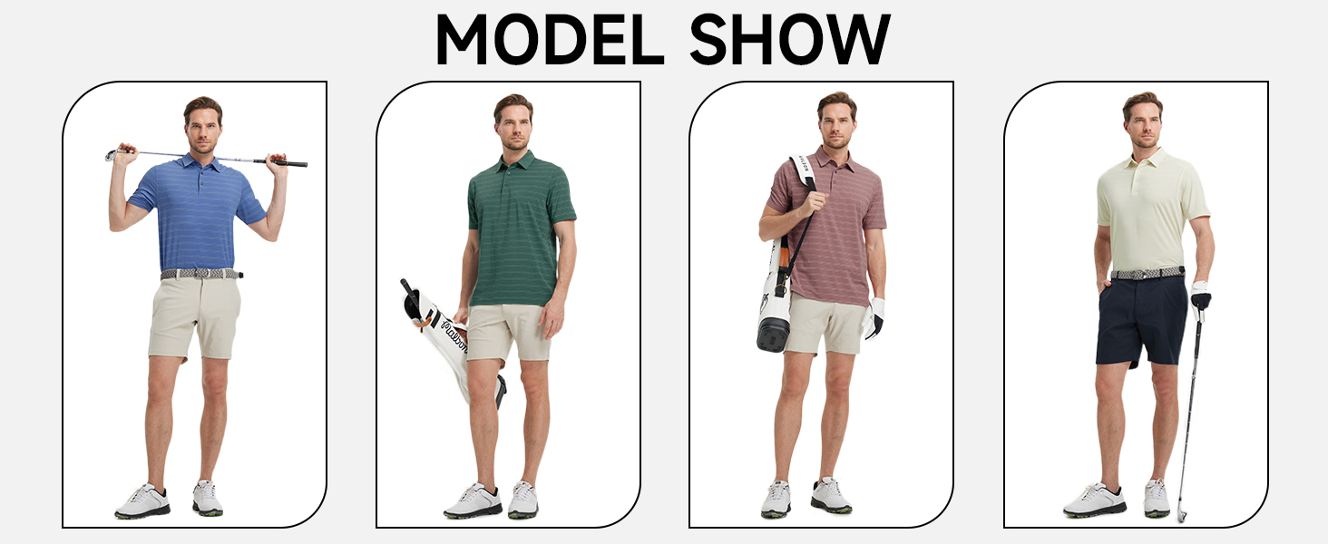 Mens Golf Shirts Striped