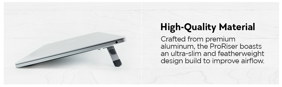 laptop riser made with aluminum