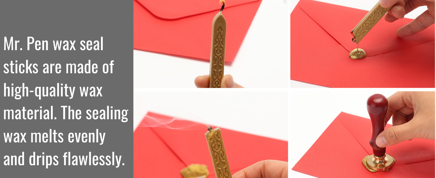 Mr. Pen Wax Seal Sticks, 12 Pack, Assorted Colors, Sealing