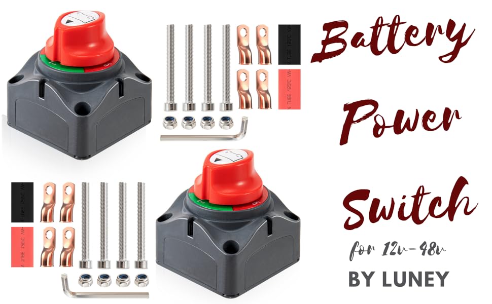 Battery Disconnect Switch, 12V48V Battery Cut Off Switch