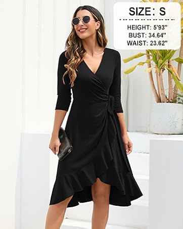 Faux Wrap Work Dress
