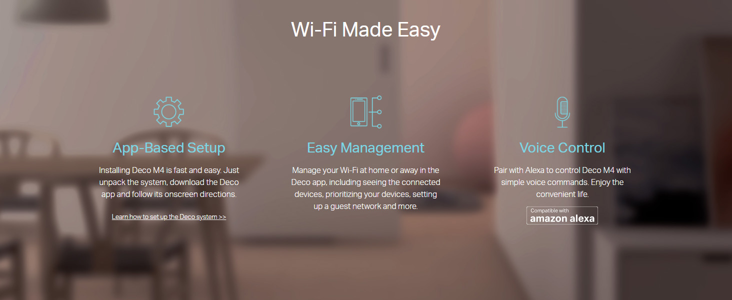 Deco M4 AC1200 Whole Home Mesh Wi-Fi System