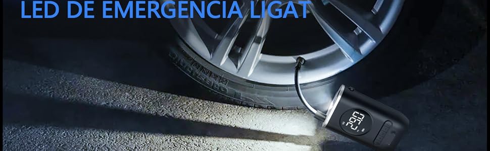 UZELIA Inflador de Llantas Portátil, 150 PSI Compresor de Aire Portatil, con Batería
