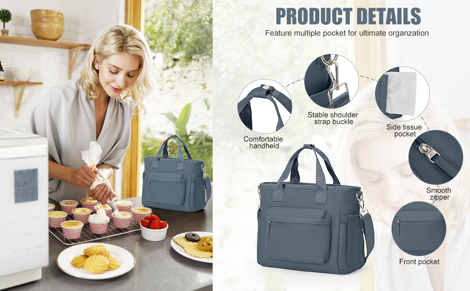 UPPACK Insulated Lunch Bag Women Large Lunch Tote Bag with