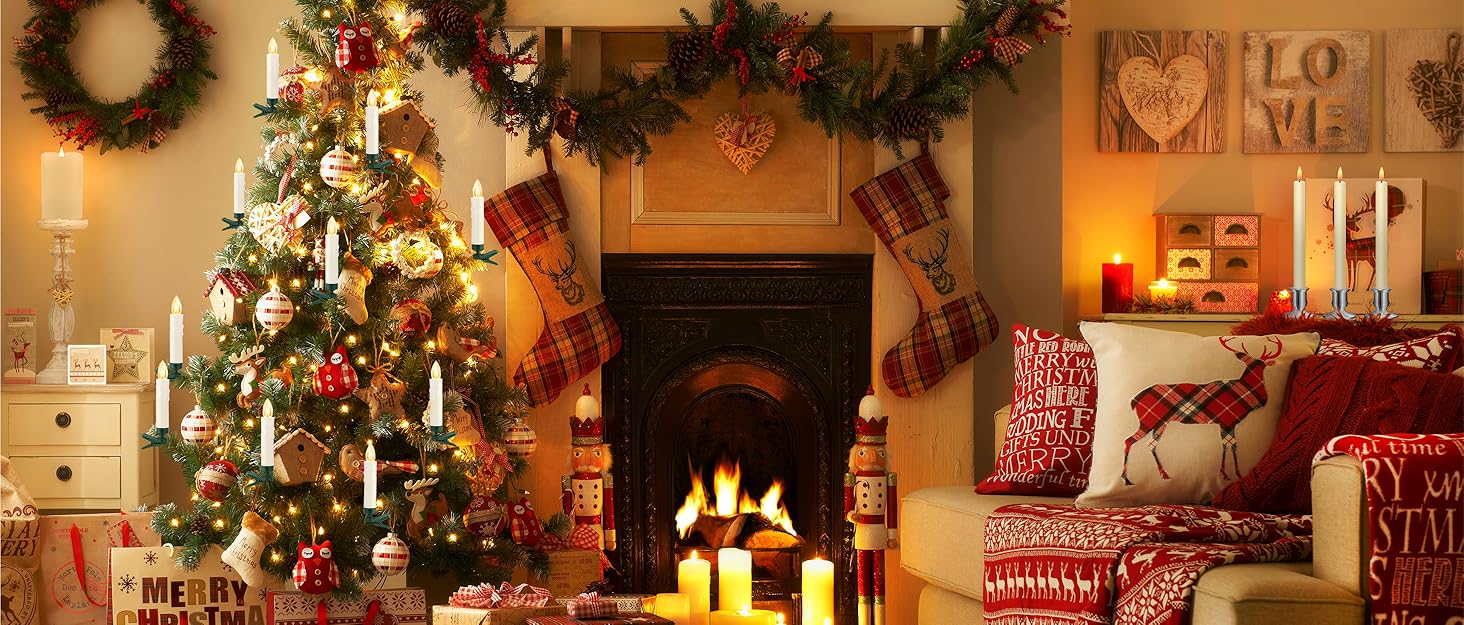 TECHLONG 20 PCS Flickering Christmas Tree Candle Lights