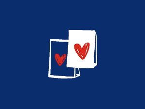 Tiefblauer Hintergrund mit weißem medizinischem oder gesundheitsbezogenem Symbol mit einem Herzsymbol.