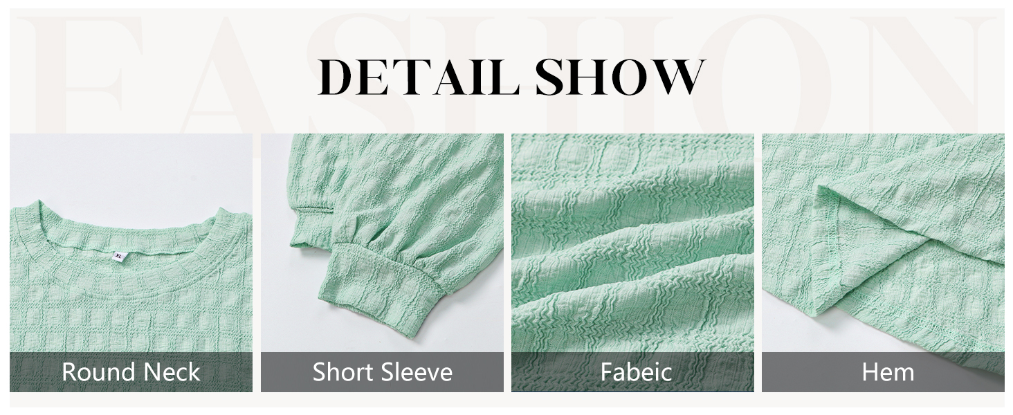 Plus Size Tops for Women Trendy Casual Long Sleeve Textured Solid Color