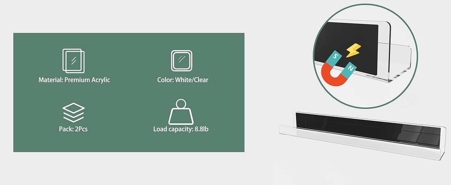 acrylic magnetic shelf