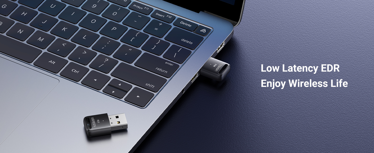 UGREEN V5.3 USB Bluetooth Adapter for PC Laptop, Plug and Play