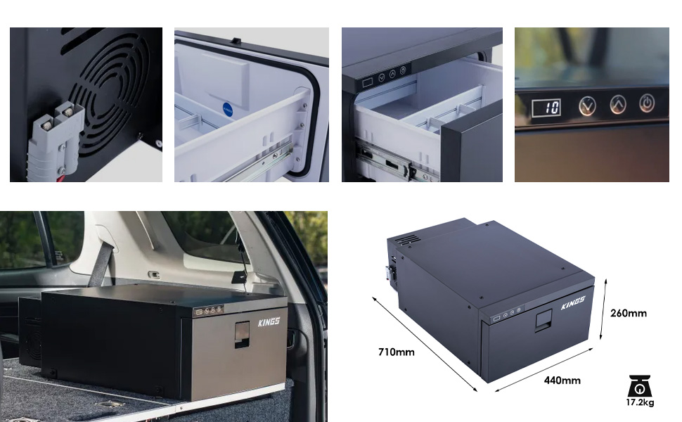 KINGS 30L Drawer Fridge Freezer Compressor 12V/24V 4WD SUV UTE Amazon