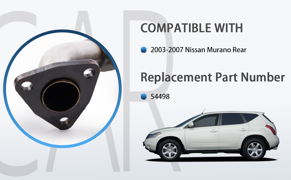 Aumzong 54498 Rear Catalytic Converter Fit for Nissan