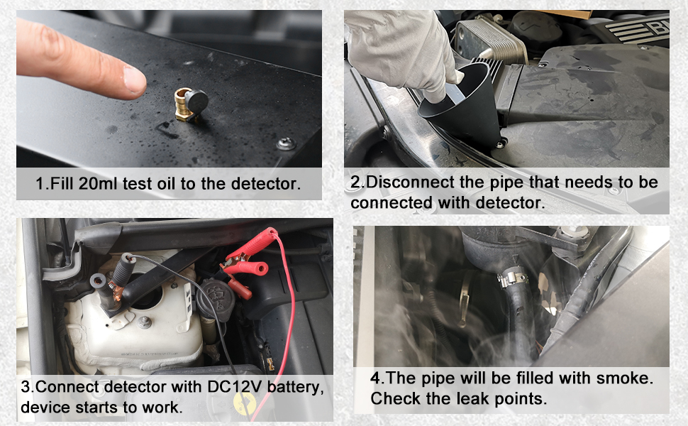 Rhinotuning Car Smoke Machine Leak Detector Fog Machine Car Pipe Smoke