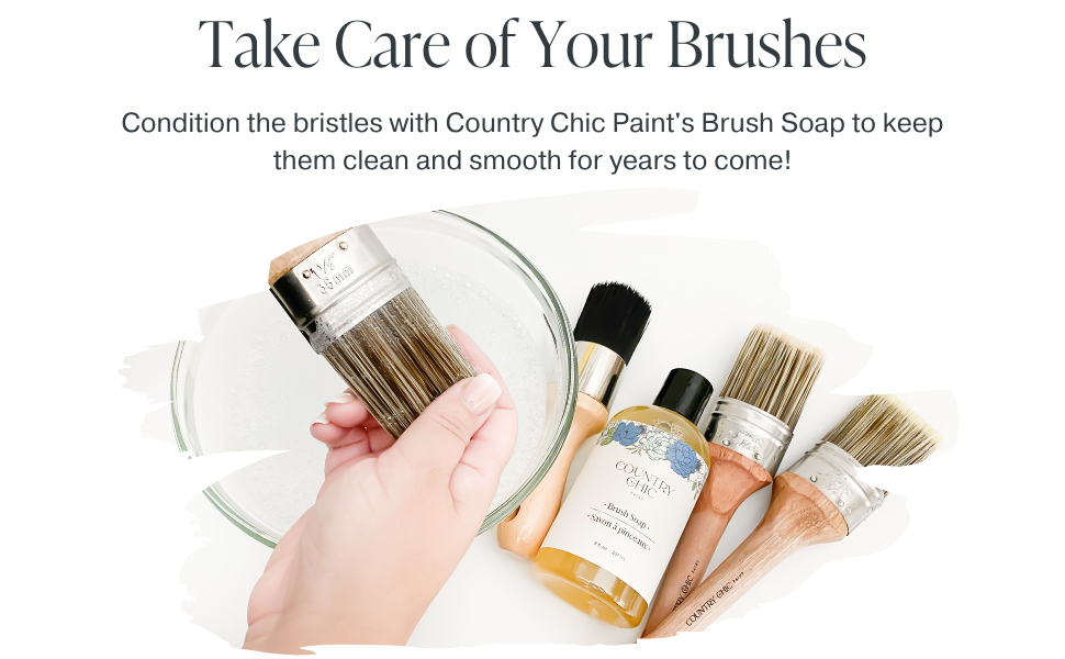 Clean your paint and wax brushes with brush soap by Country Chic Paint