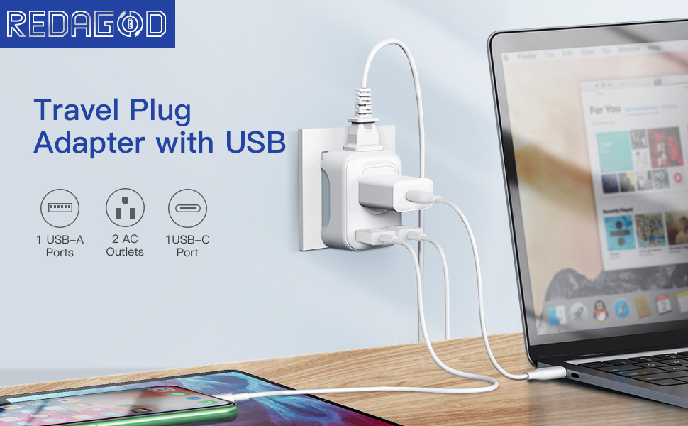 Canada to UK Plug Adapter, Redagod Ireland Type G European Power