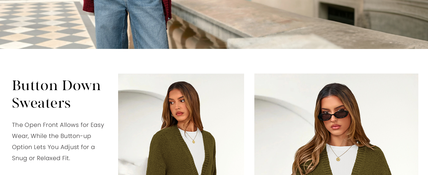Button Down Cardigan Sweaters For Women, Oversized Cardigan Sweaters For Women