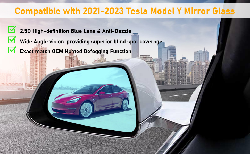 APESER Compatible with 20212023 Tesla Model Y Side Mirror