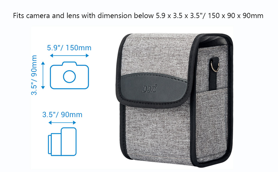 JJC Portable Travel Camera Case Pouch Crossbody Bag with