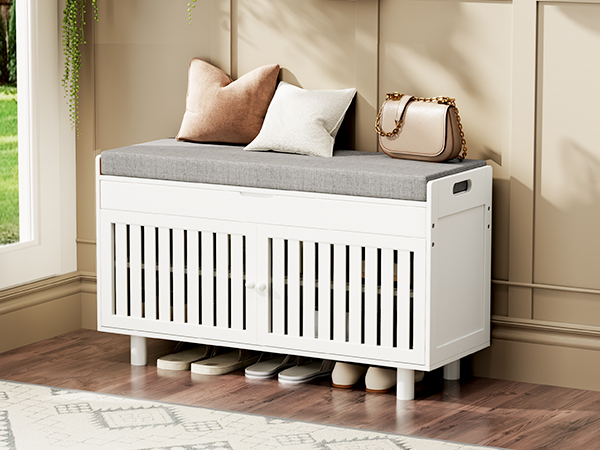 家具 cabinet bench Amazon.com: Haotian Shoe Storage Bench Entryway, Shoe