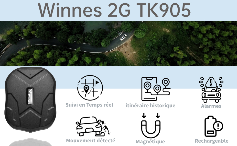 Winnes 2G TK905 GPS tracker multifonctionnel