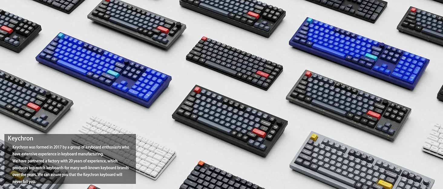 Keychron K4 Wireless Mechanical Gaming Keyboard with White LED