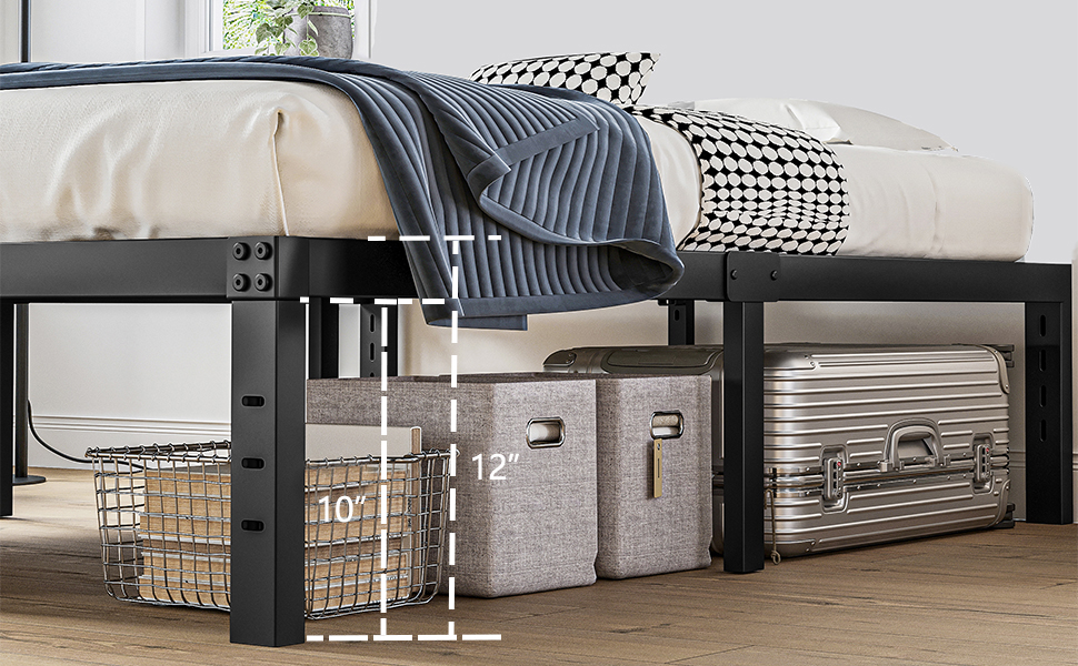 Cleaniago 12 Inch Twin XL Metal Platform Bed Frame,Heavy Duty Steel Bed Frame No Box