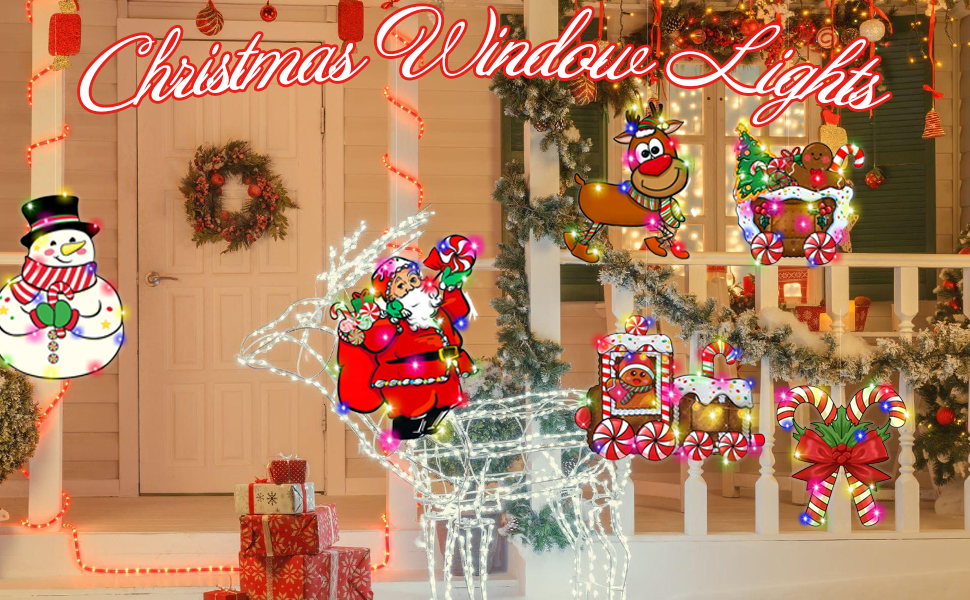 Vintage Christmas Window Lights 6PCS Decorations Christmas