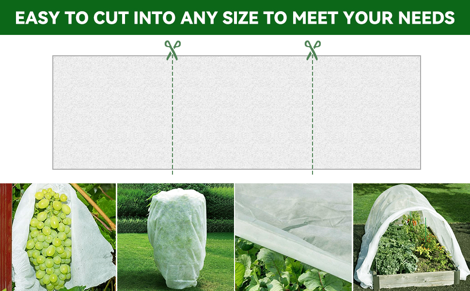 WOSCMI Plant Covers Freeze Protection 10ft x 30 ft Row