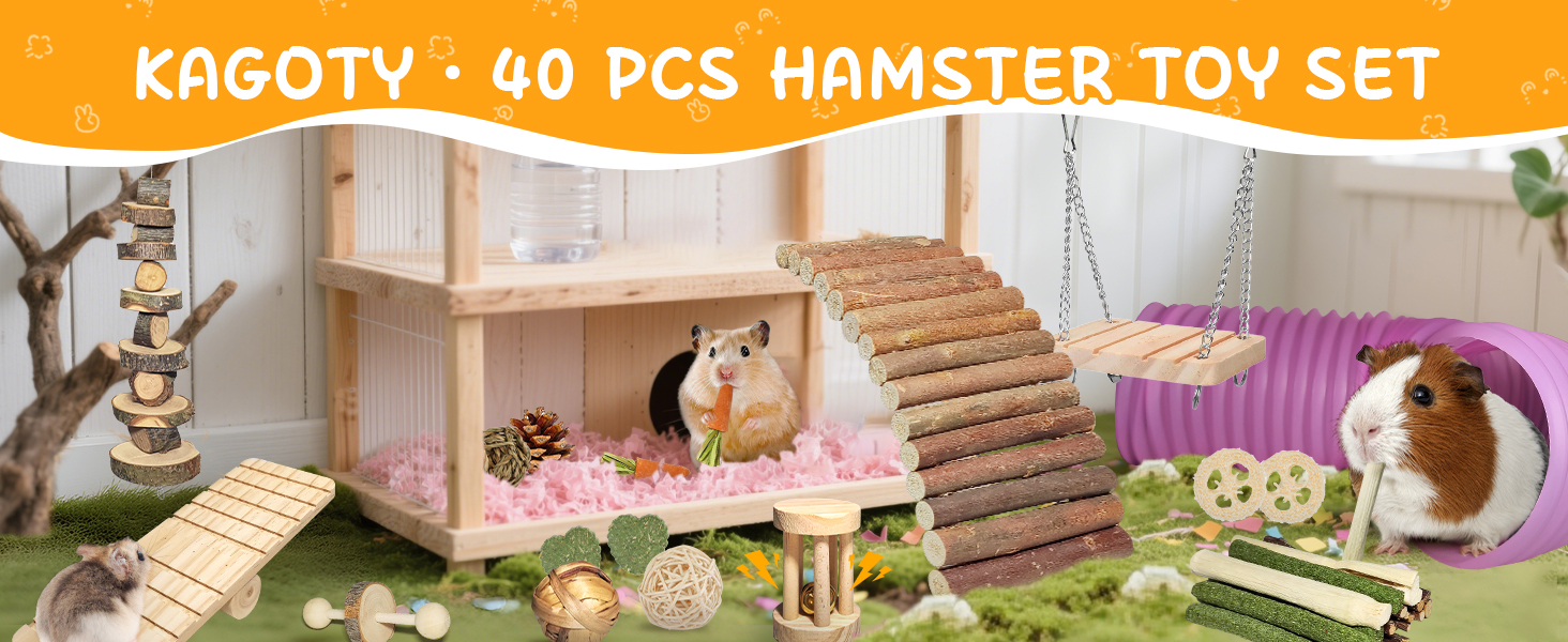 40 PCS Hamster Toy Set