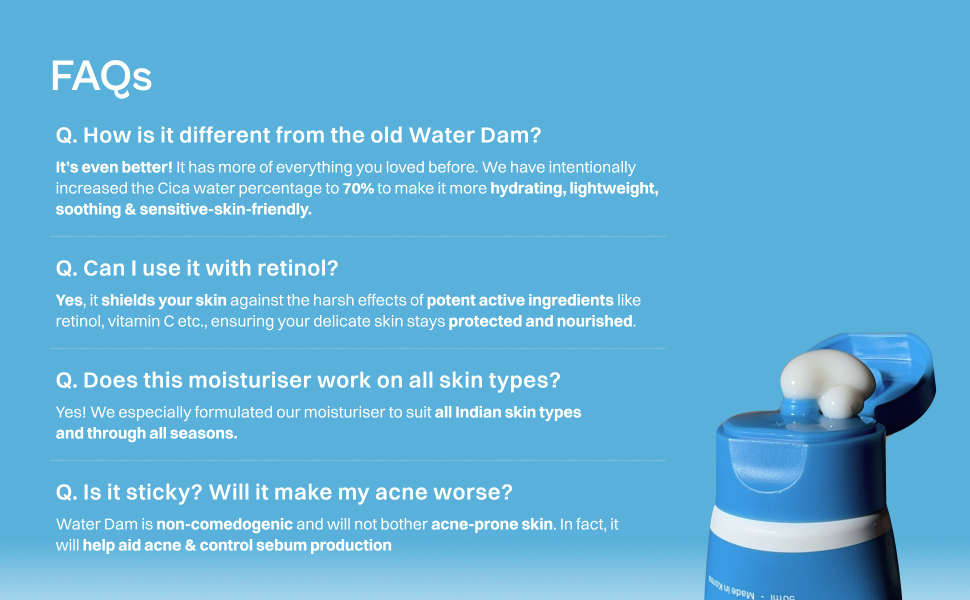 Water Dam Hydrating Gel Cream Moisturiser Frequently Asked Questions
